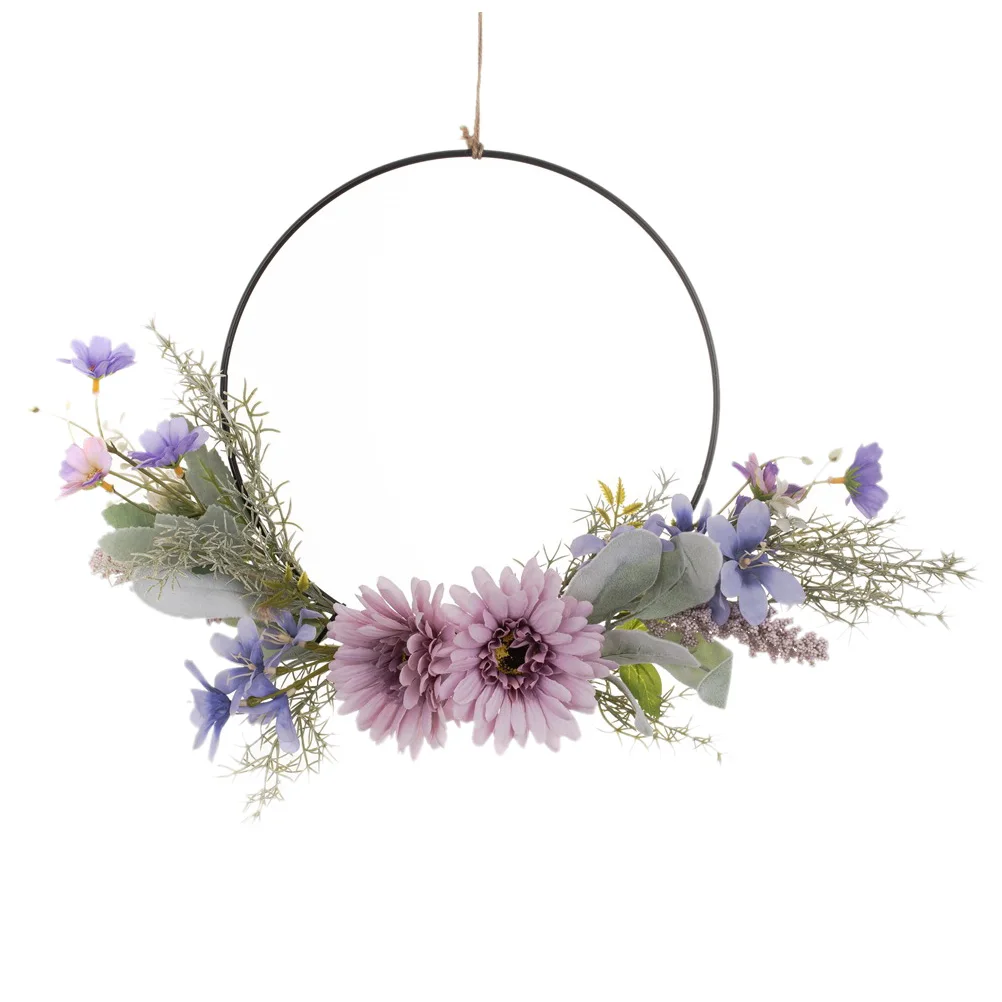 

Artificial Decorative Wreath Floral Plastic Bride Wedding Door Hang Home Garden Outdoor Fake Flower CircleCelebration