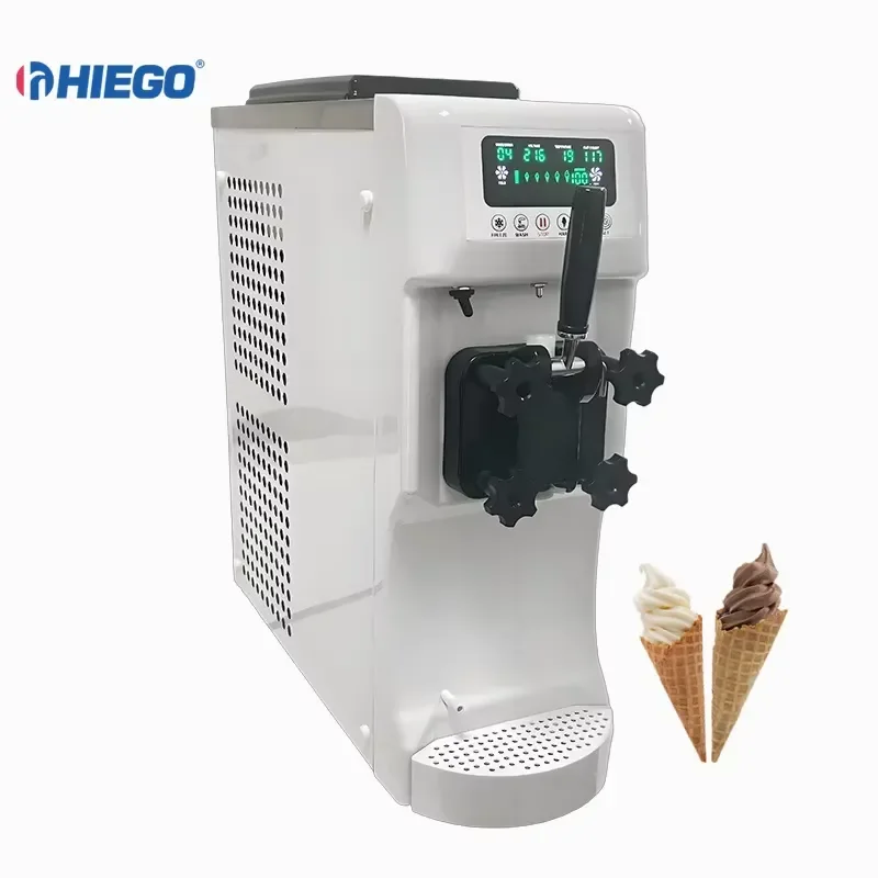 Automatic Soft Serve Ice Cream Maker Machine Single Flavor Home Appliance Compact Design Easy Operation DIY Frozen Dessert