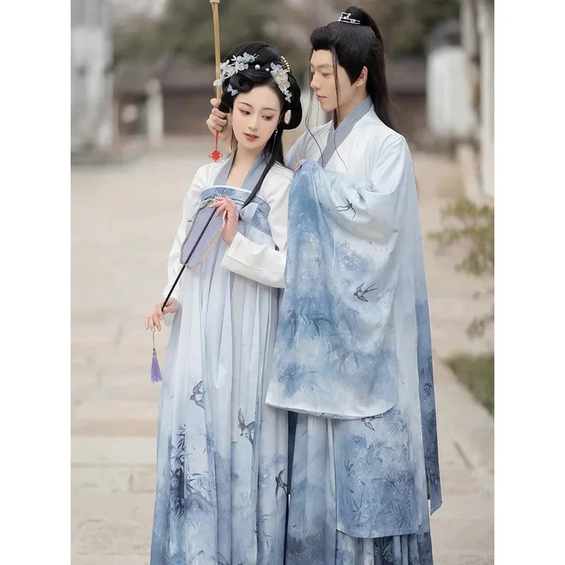 Traditional Hanfu Dress for Women Men Ancient Chinese Hanfu Clothing Couple Halloween Cosplay Costume Oriental Dance Men Women