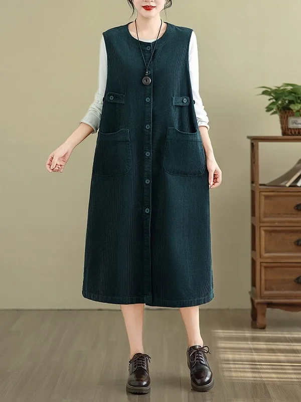 الرجعية سروال قصير Svel Dr المرأة فضفاضة عادية منتصف طول المفتوحة سترة سترة تنورة الخريف الشتاء جديد Sle ألف خط Dr