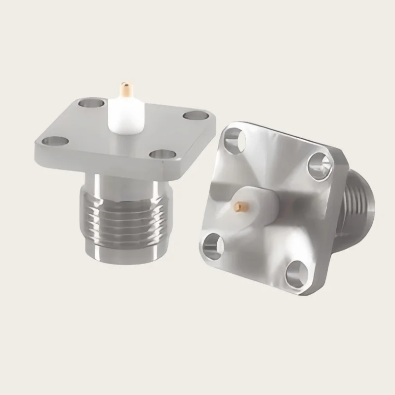 2pcsTNC-KFD4 TNC Female Jack connector with 4hole flange fixed TNC-KFD microstrip welded Female RF Adapter