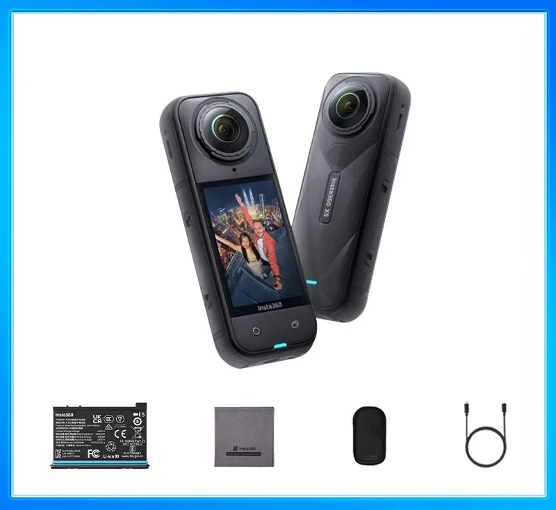 Insta360 X5 360 Action Camera 2025 New 8K 30fps Replaceable Lenses Triple AI Chip Superior Low Light 185 Mins Run Life Insta 360