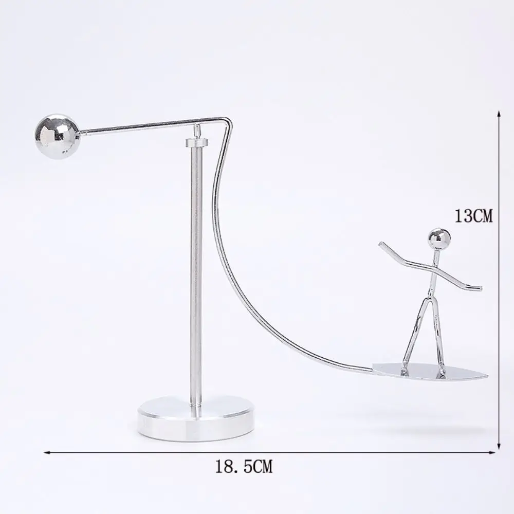 Stainless Steel Balance Ball Toy Home Decor Pendulum Cradle Decompression Desk Toy Early Education Tools