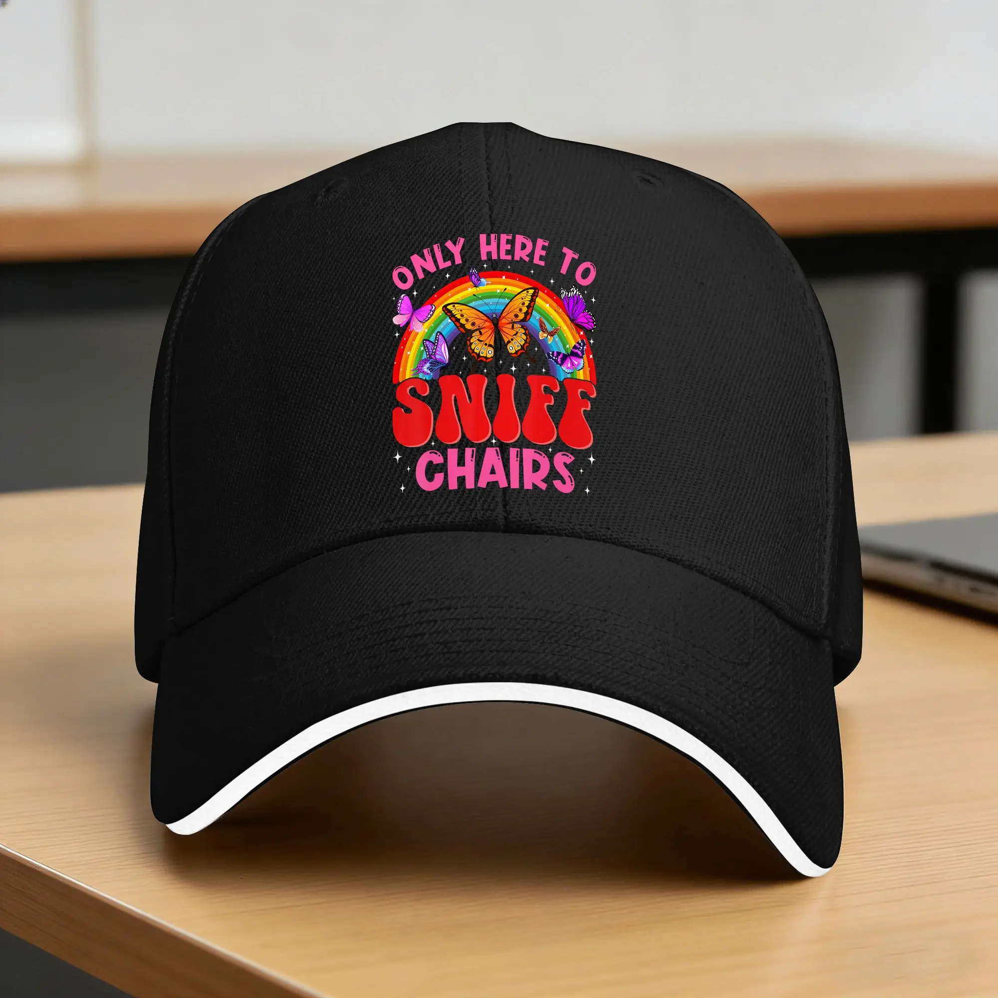 Inappropriate Funny Only Here to Sniff Chair Embarrassing Sun Baseball Cap  Summer Trucker Hat For Unisex Men Gym Baseball Caps