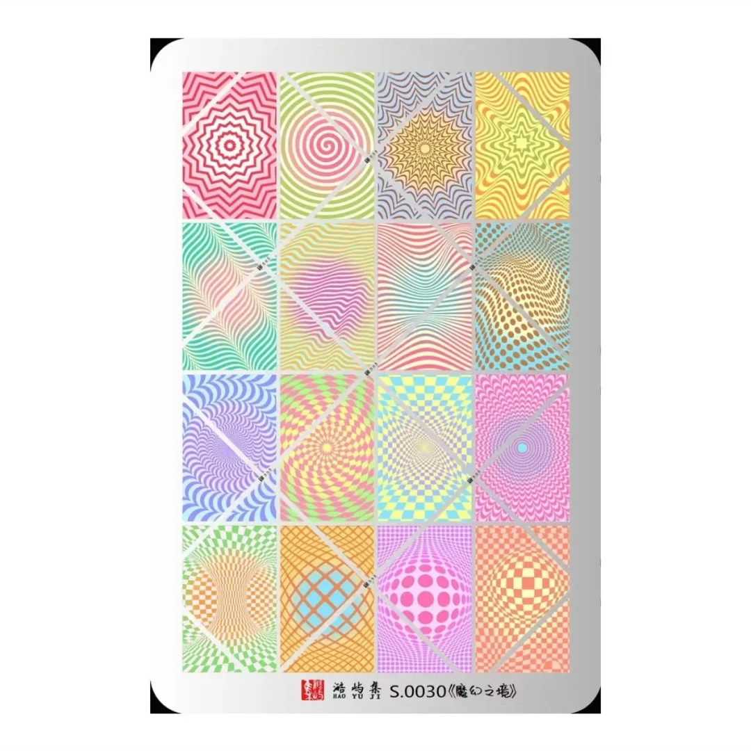 1PC Lace Rabbit Bowknot Nail Stamping Plates  Line Printing Stencil Nail Stamp Templates Nail Art Tools