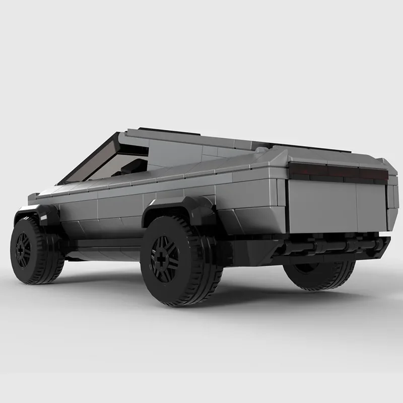 High-Tech Teslaed Beast Truck Building Blocks MOC Cyberpunk Pickup elettrico Modello di auto Bambini Puzzle Giocattoli Regalo Regalo di compleanno del ragazzo