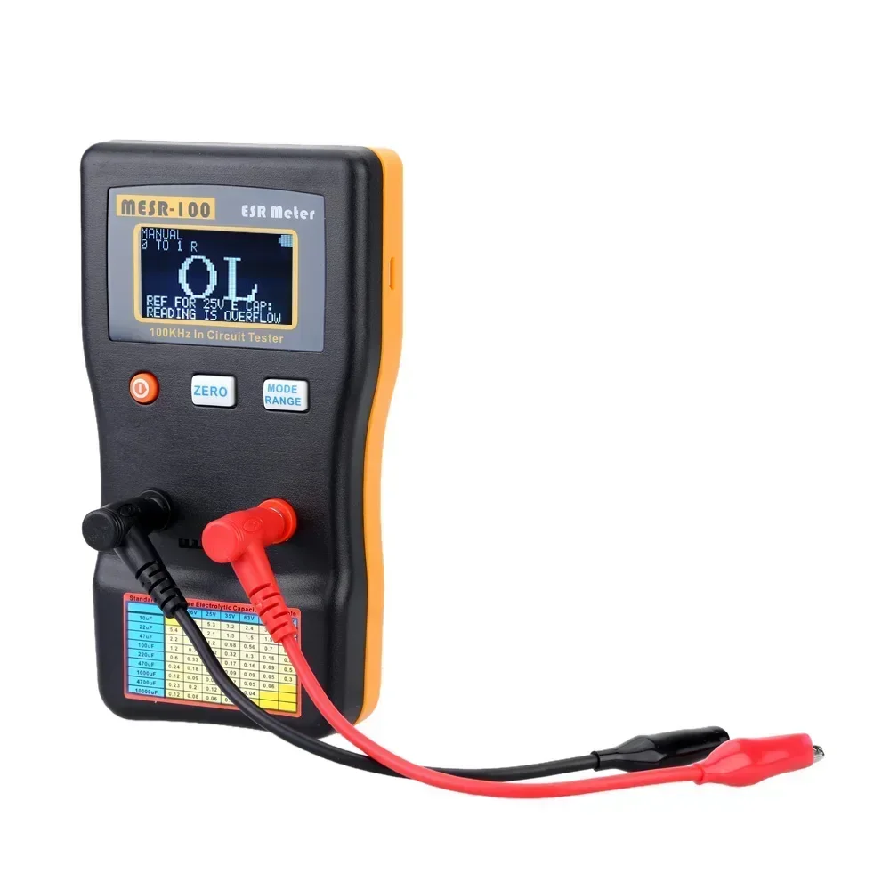 MESR-100/M6013 ESR Capacitance Ohm Meter Professional Measuring Capacitance Resistance Capacitor Circuit Tester Capacitor Tester