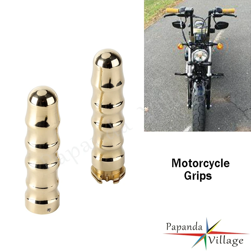 Universal Motorcycle High Quality Left & Right Brass Hand Grip Hand Grips  For Harley Honda Yamaha BMW Ducati Kawasaki Suzuki