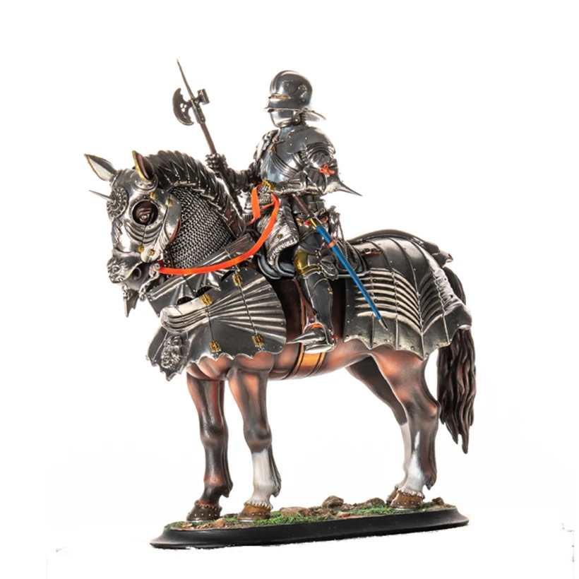 

1/18 90MM fantasy ancient forces SOLDIER WITH HORSE Resin figure Model kits Miniature soldier Unassembled Unpainted