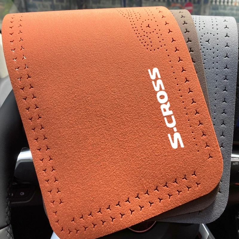 Suede Leather Car Central Armrest Mat Console Arm Rest Seat Mat For Suzuki S-Cross 2013- 2019 2020 2021 2022 2023