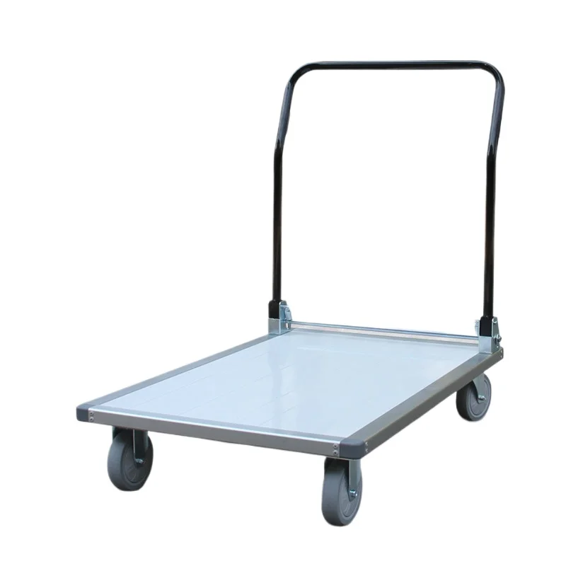 

Складная тележка для переработки, многофункциональная легкая портативная тележка из алюминиевого сплава, бытовая плоская тележка