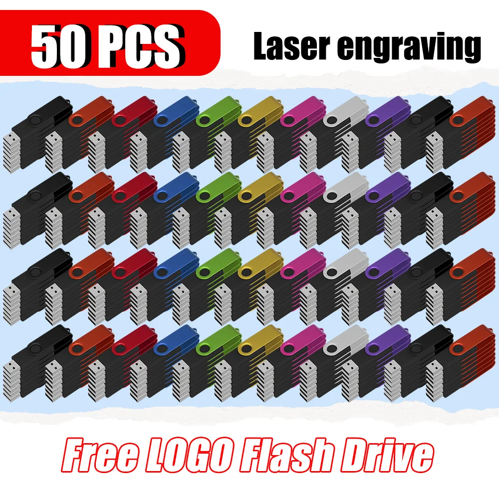 

High Speed 50PCS/lot USB 2.0 Flash Drive 1GB 2GB 4GB 8GB 16GB 32GB 64GB Memory Stick 128GB USB Stick Gift Free Custom LOGO