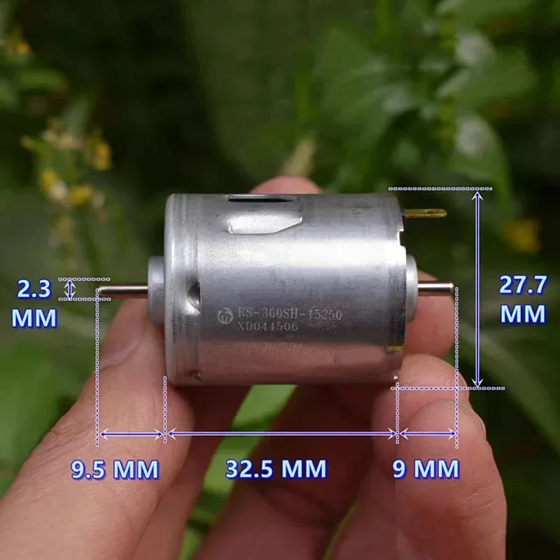 Mabuchi RS-360SH-15250 High Speed Dual Shaft Micro Electric Motor 13800RPM Small 360 DC 12V 18V 24V for DIY Robot Kit
