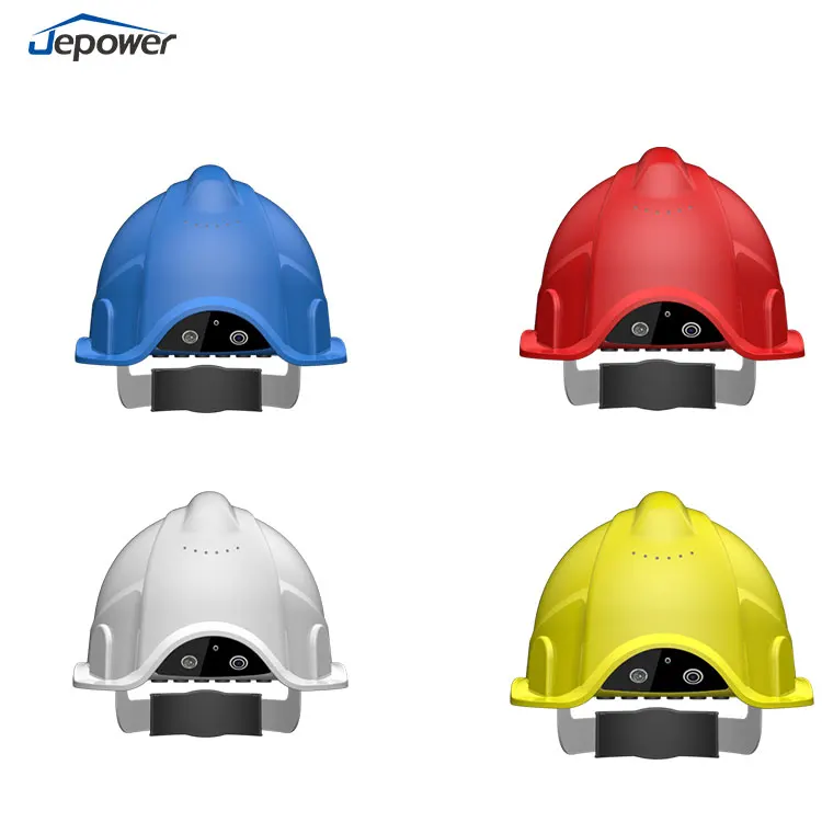 jepower smart safety helmet construction /WIFI/video GPS Positioning LED Lighting 4G Smart helmet Construction smart hard hat