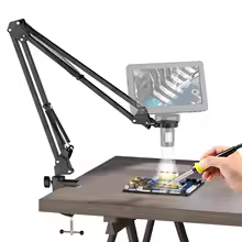 RIEVBCAU Flexible Microscope Arm Stand, Adjustable Metal Bracket Coin Microscope Mount Compatible with DM4 DM7 DM9 MS1 MS3