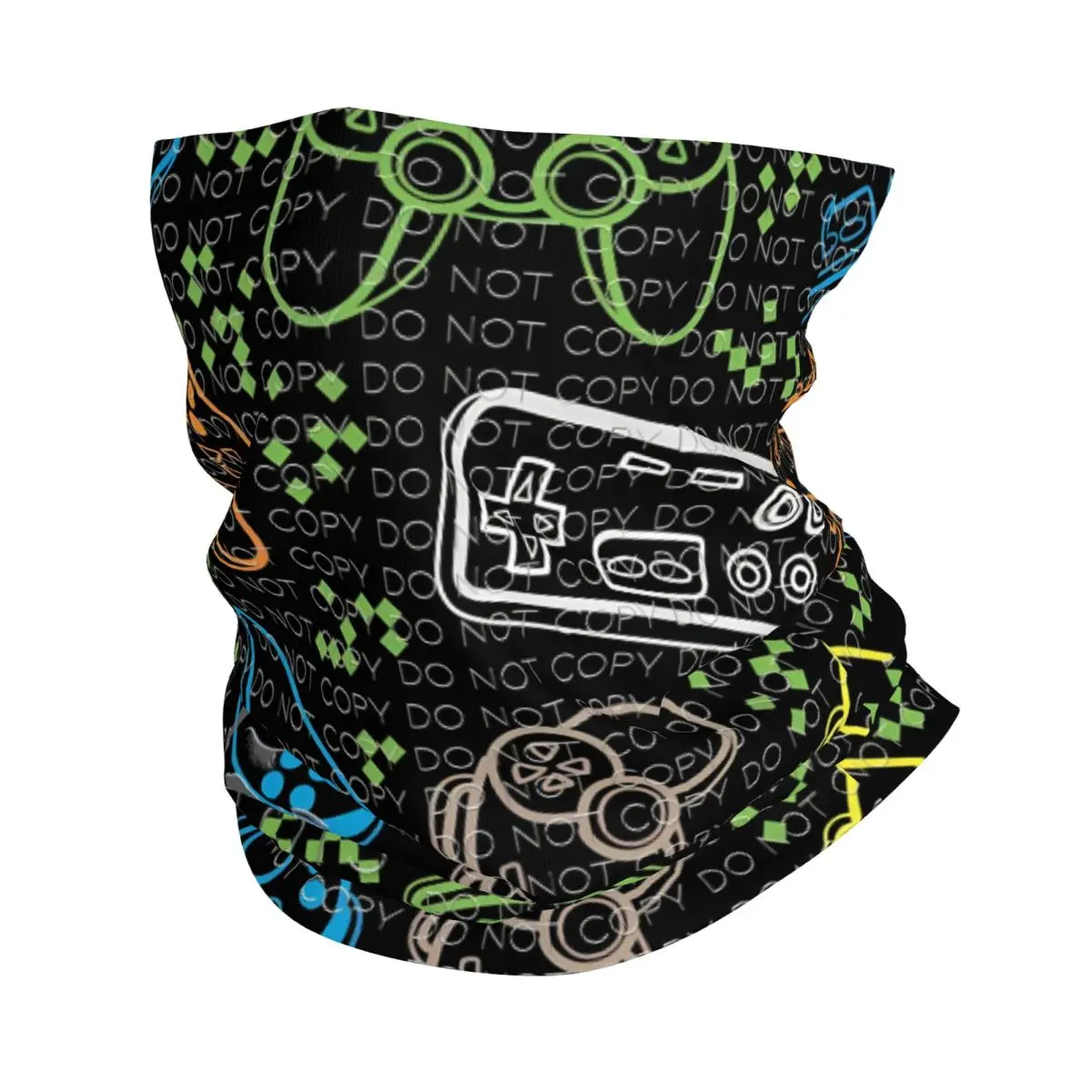 Neon Video Games Thin Wrap Scarf Bandana Neck Gaiter Face Cover Headband