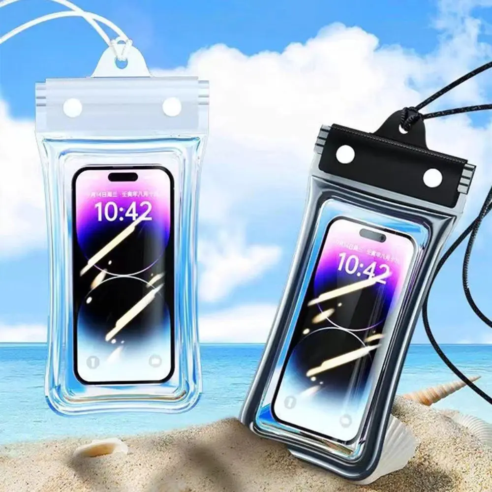 Transparent Mobile Phone Cover PVC Touch Screen Waterproof Sealed Bag for mobile phones with a size of 7 inches or less