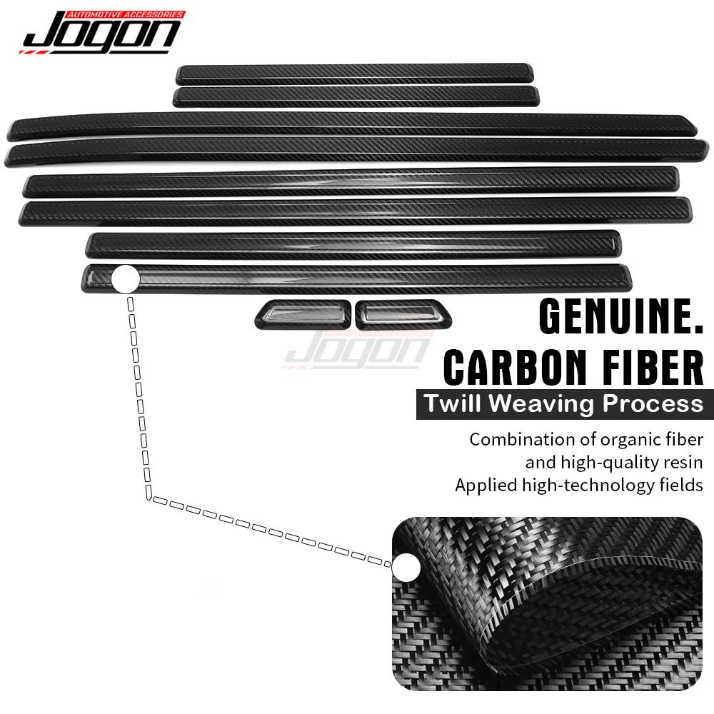 For Mercedes Benz G63 G500 W464 2019 2020 2021 Accessories Car Real Carbon Fiber Exterior Body Waistline Trim Sticker 10PCS