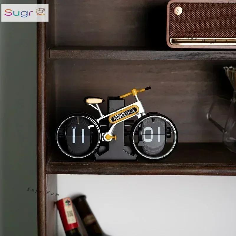 Reloj con tapa automático, decoración Retro para sala de estar, reloj con tapa para bicicleta, reloj para el hogar, reloj de péndulo de moda de escritorio, regalos para hombre