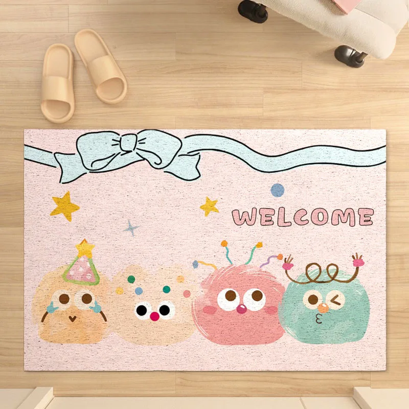 

New Style Cartoon Monster Floor Mat Non Slip Bathroom Kitchen Bedroom Living Room Entrance Rug Home Decoration PVC Mat