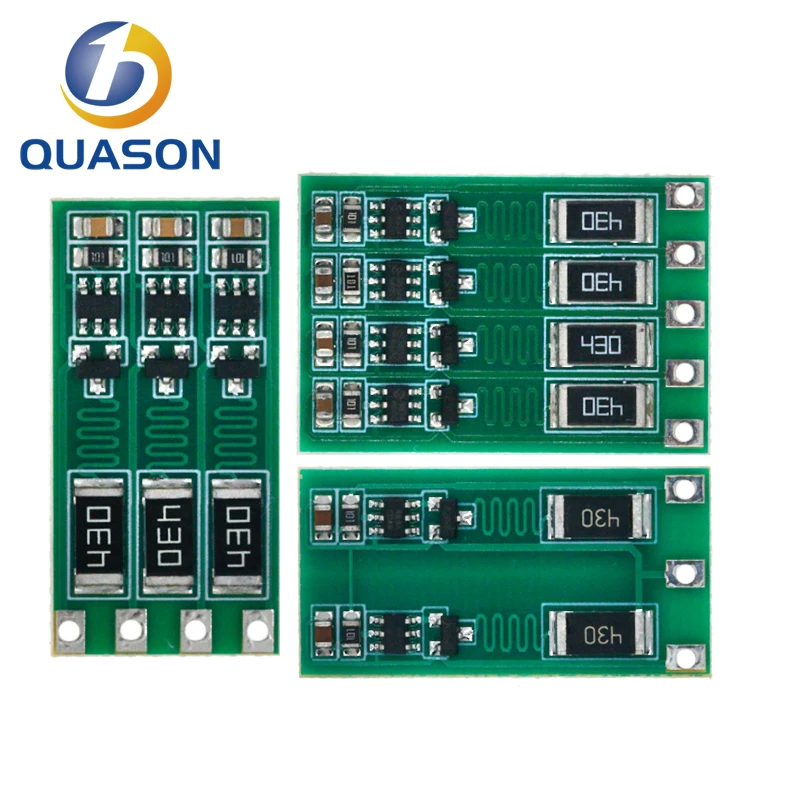 18650 폴리머 리튬 배터리 밸런서 BMS 밸런스 보드, 2S 3S 4S, 8.4V, 12.6V, 16.8V, 100mA 균형 전류