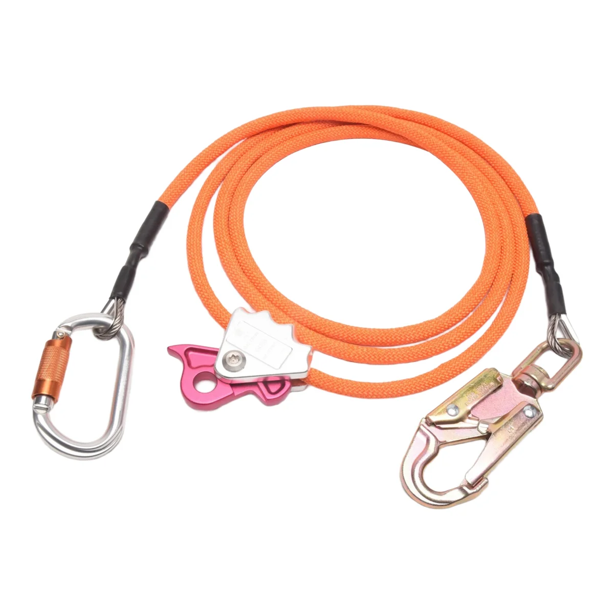 RUAI Kit linea di ribaltamento con nucleo in filo di acciaio Corda di posizionamento per arrampicata regolabile per arrampicatori Scalatori di alberi all'aperto