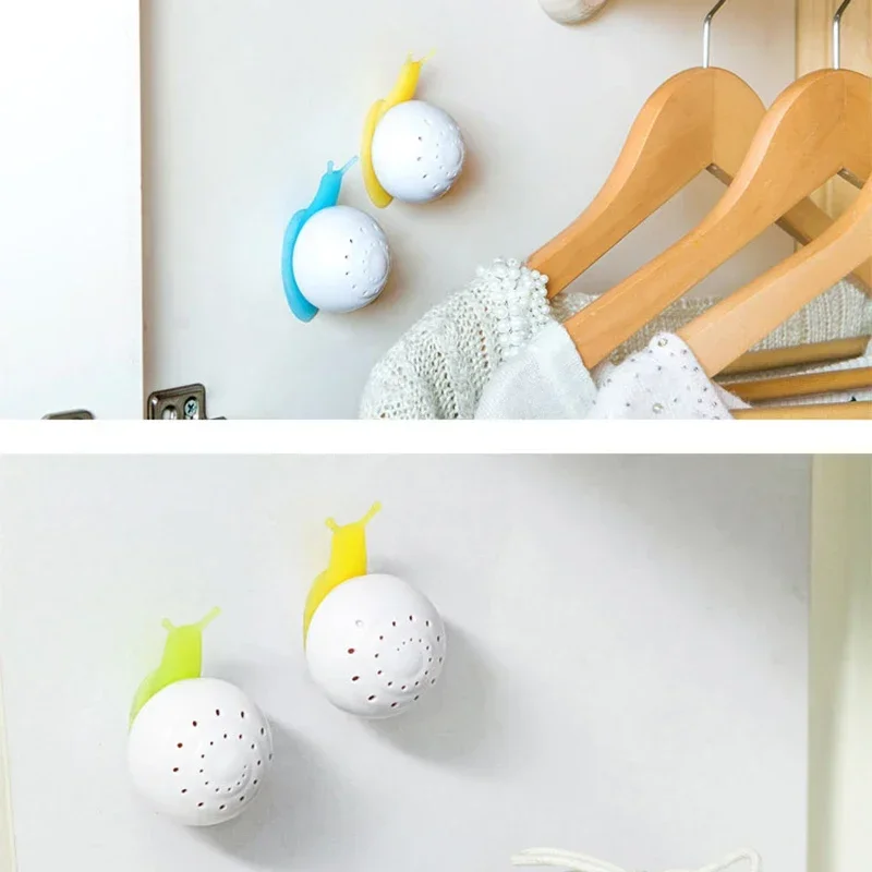 New Arrival Reusable Air Freshener Cute Snail Shape Suction Cup Wardrobe Bedroom Bathroom Toilet Scent Fragrance Random Color