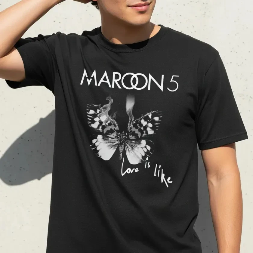 Maroon 5 Rock in Rio 2026 T‑shirt Unisex Oversized Short‑sleeve Tee Pop Rock Concert Casual Streetwear Fan Gift Tops