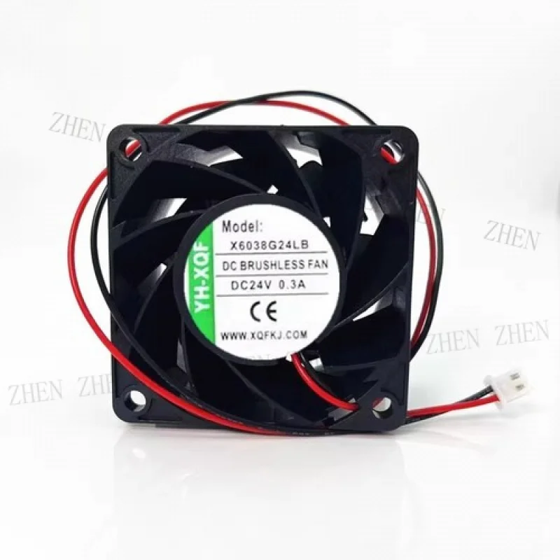 

Y ДЛЯ YH-XQF X6038G24LB 6038 DC24V 0,3A 6CM 2-проводной бесшумный охлаждающий вентилятор