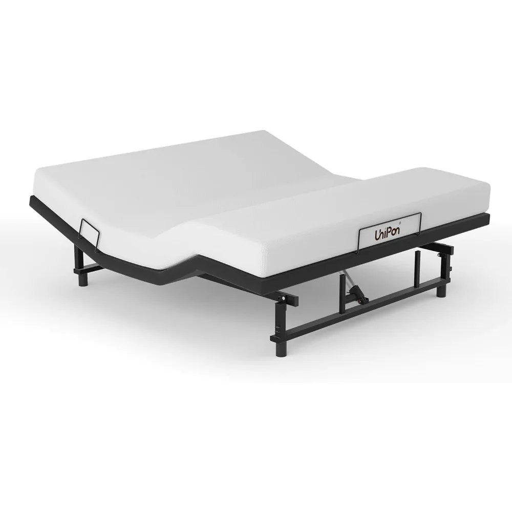 

Adjustable King Size Bed Frame with Remote and USB Charging Station, Electric Bed Base, Zero Gravity, Head and Foot Tilt