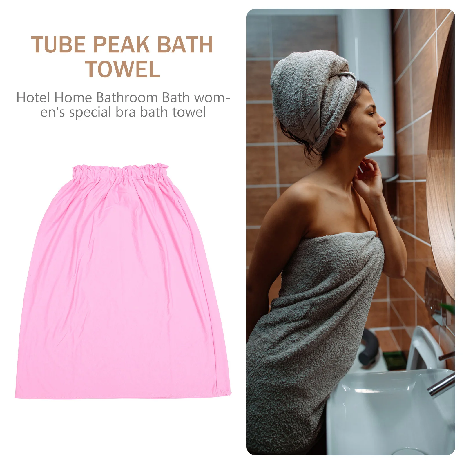 

1Pcs Premium Cotton Bathrobe for Women Soft Skin Friendly Bath Towel Dress for Bathroom Shower Spa Use