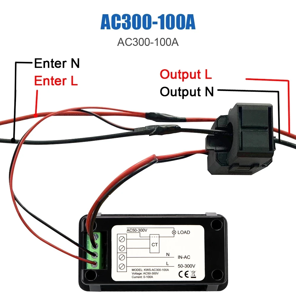 KWS-AC301 Voltmeter Ammeter AC 50-300V Power Energy Meter Digital AC Wattmeter Electricity Meter dedicated chip Power Detecor