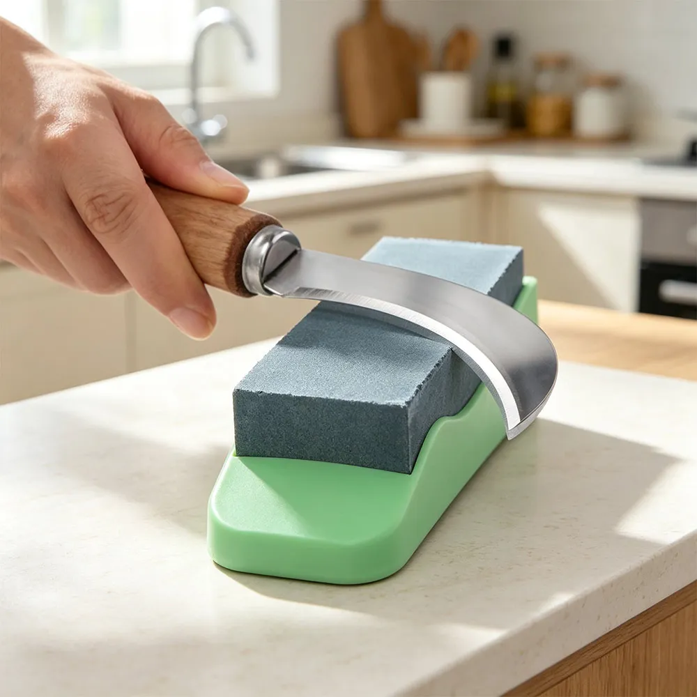 Easy to Use Double-Sided Whetstone Random Color High Hardness Sharpener Safe Fashionable Grindstone Home
