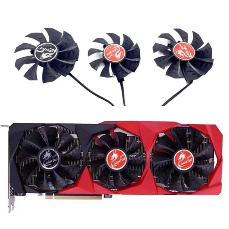 1* For ColorfUl RTX3060 RTX3070 RTX3080 RTX3090 Tomahawk Graphics Card Fan Parts