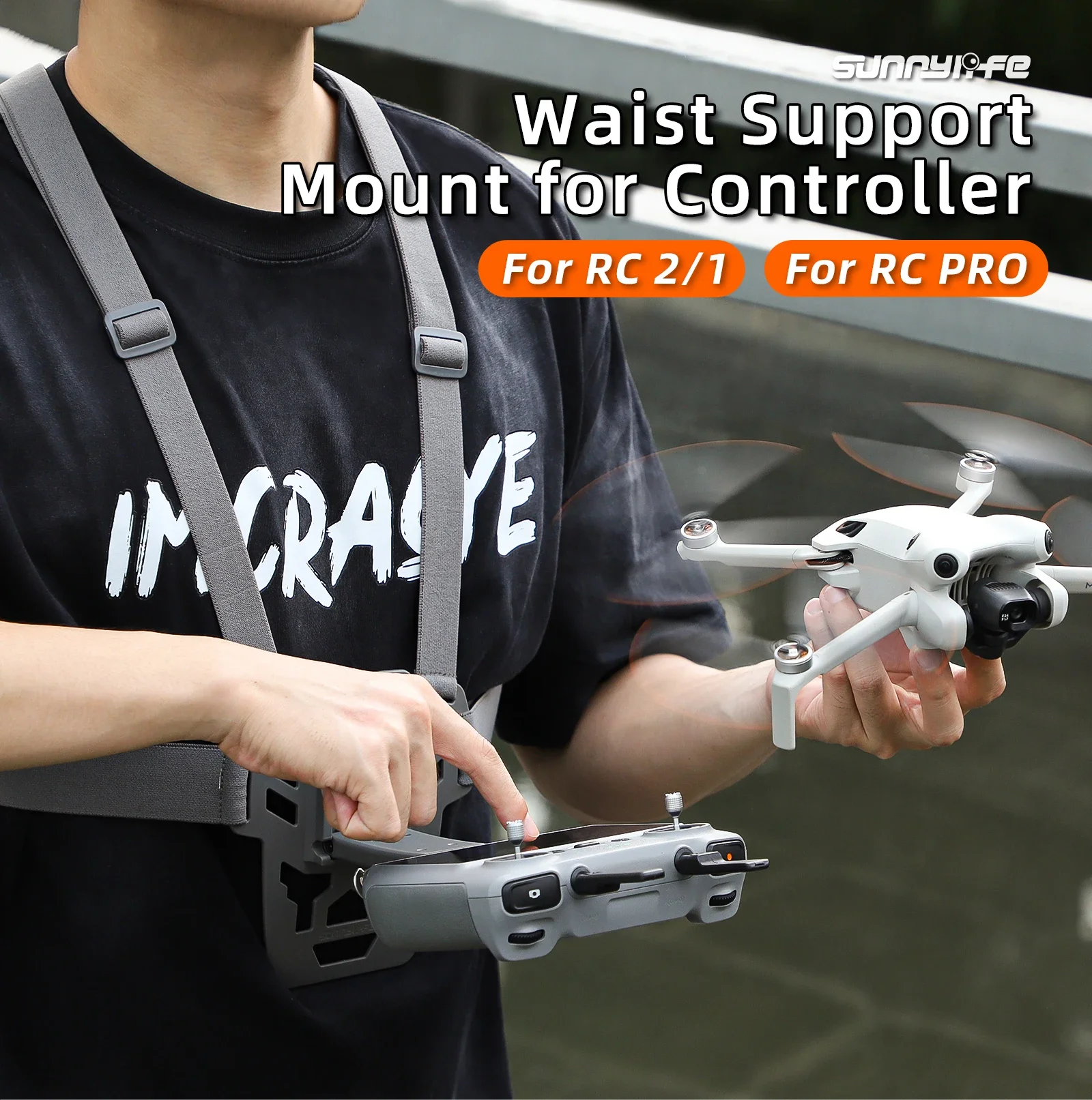 Controller Holder Mount For DJI RC 2/1/RC PRO Waist Support Mount Bracket for DJI Mini 4/3 Pro/Air 3/Mavic 3 Pro Accessories