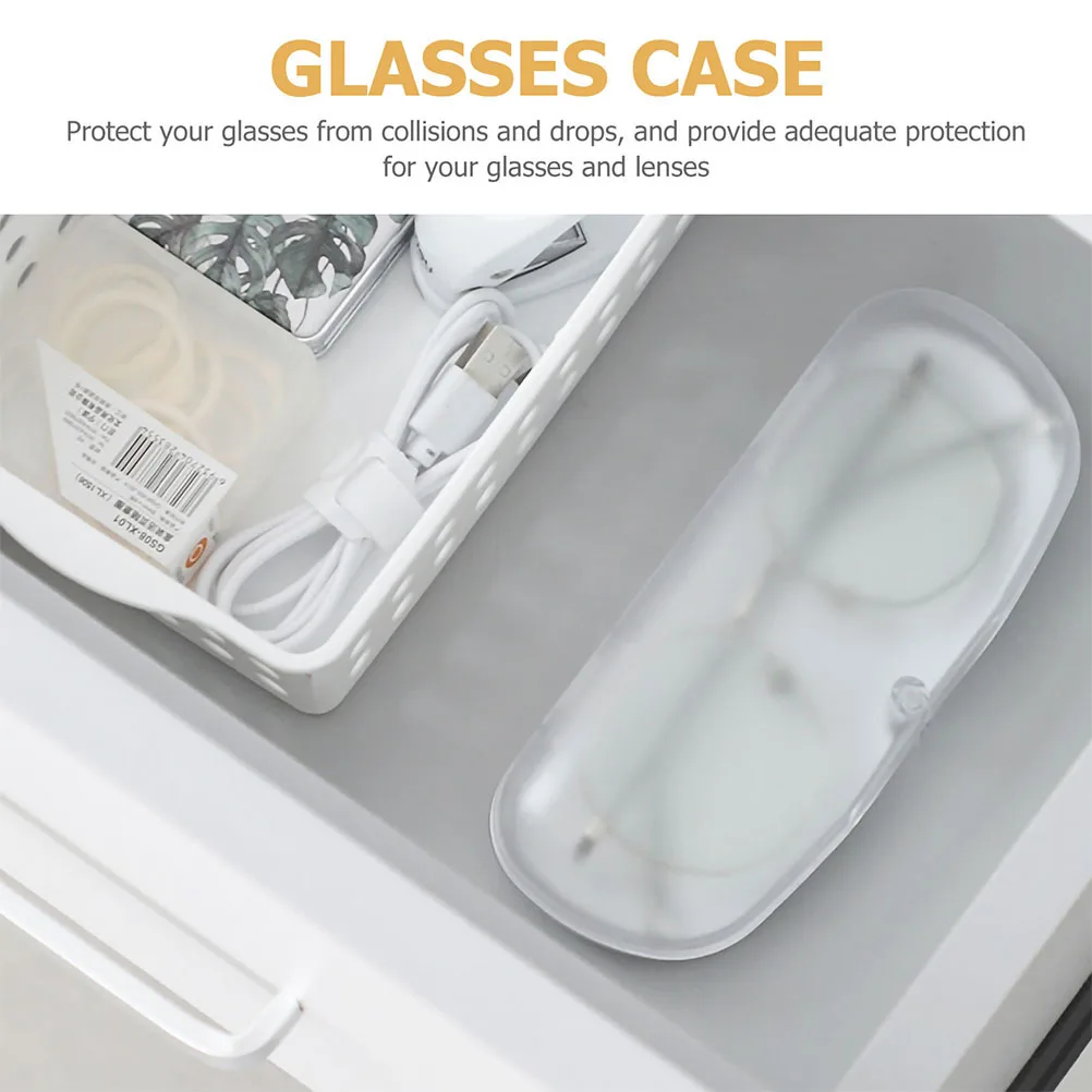 

3Pcs Meticulous Workmanship Plastic Eyeglass Case Delicate Feel Lightweight Storage Plastic Glasses Case Frosted Glasses Box