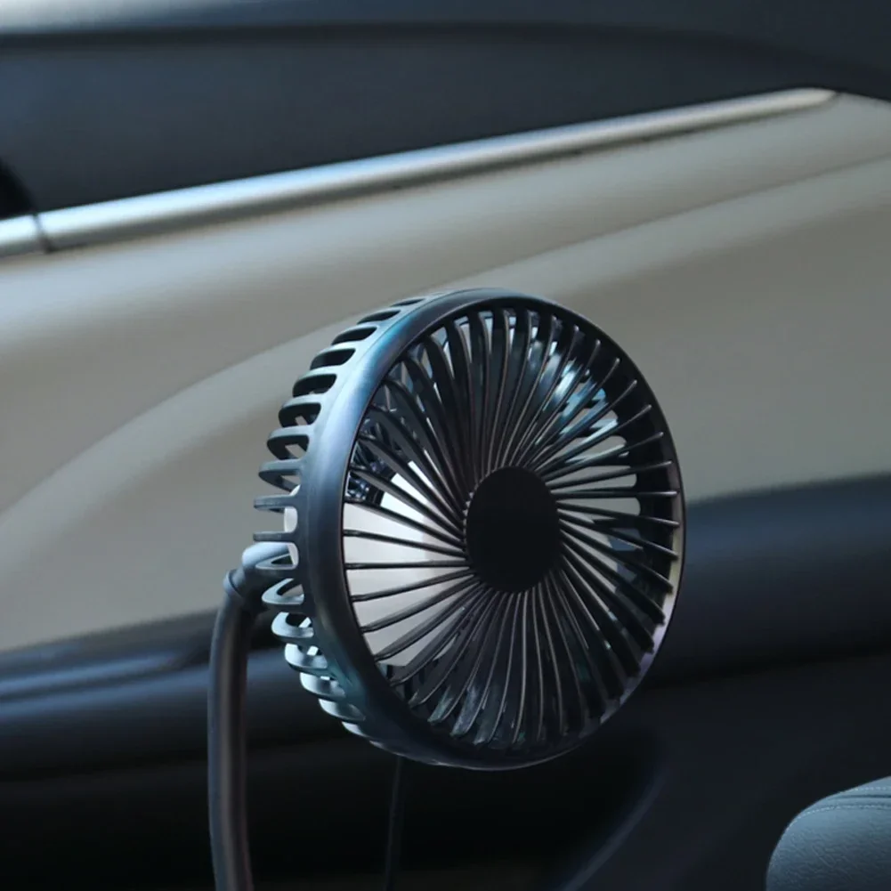 USB 3 سرعات مروحة تبريد السيارات قوية هادئة المحمولة سيارة حامل الكأس مروحة لسيارة فان شاحنة SUV RV