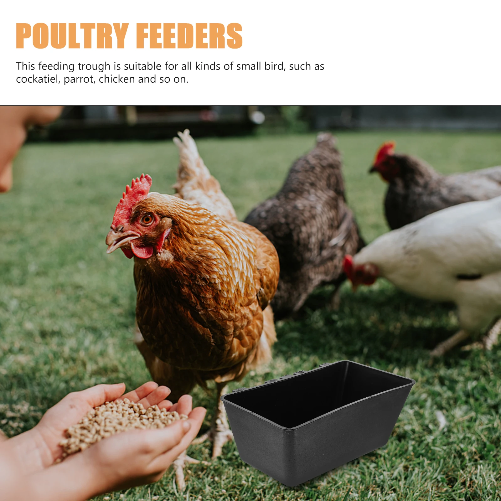

Hanging Poultry Durable Plastic Wear-resistant Bird Cage Chicken Supplies Chicken Feeder Trough Water Trough Feed Container