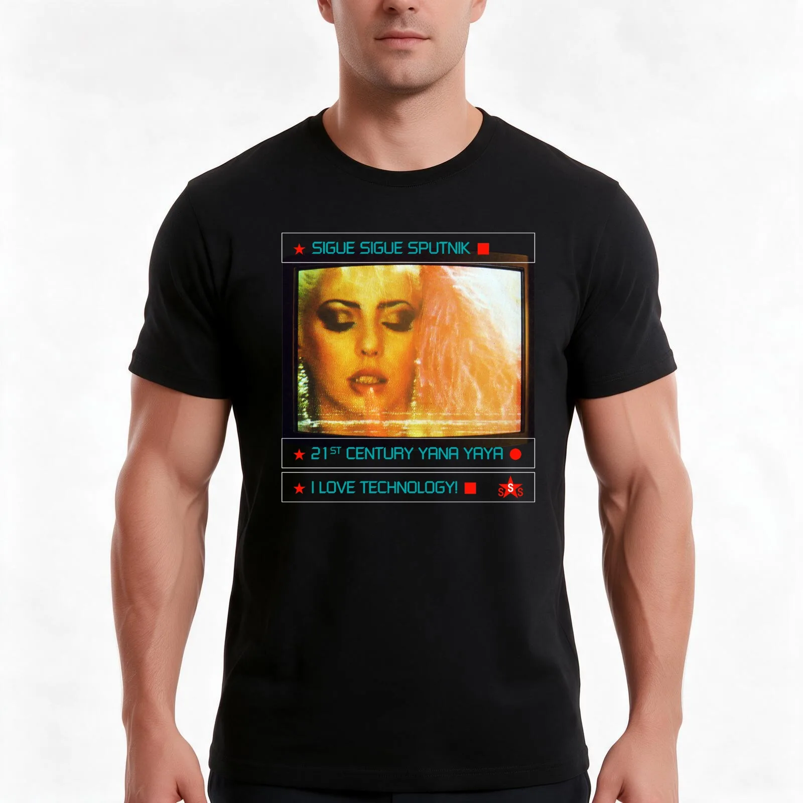 Sigue Sigue Sputnik - 21st Century Yana Yaya T-Shirt Summer Casual Cotton Tee Oversized Streetwear Tops Vintage Graphic Print