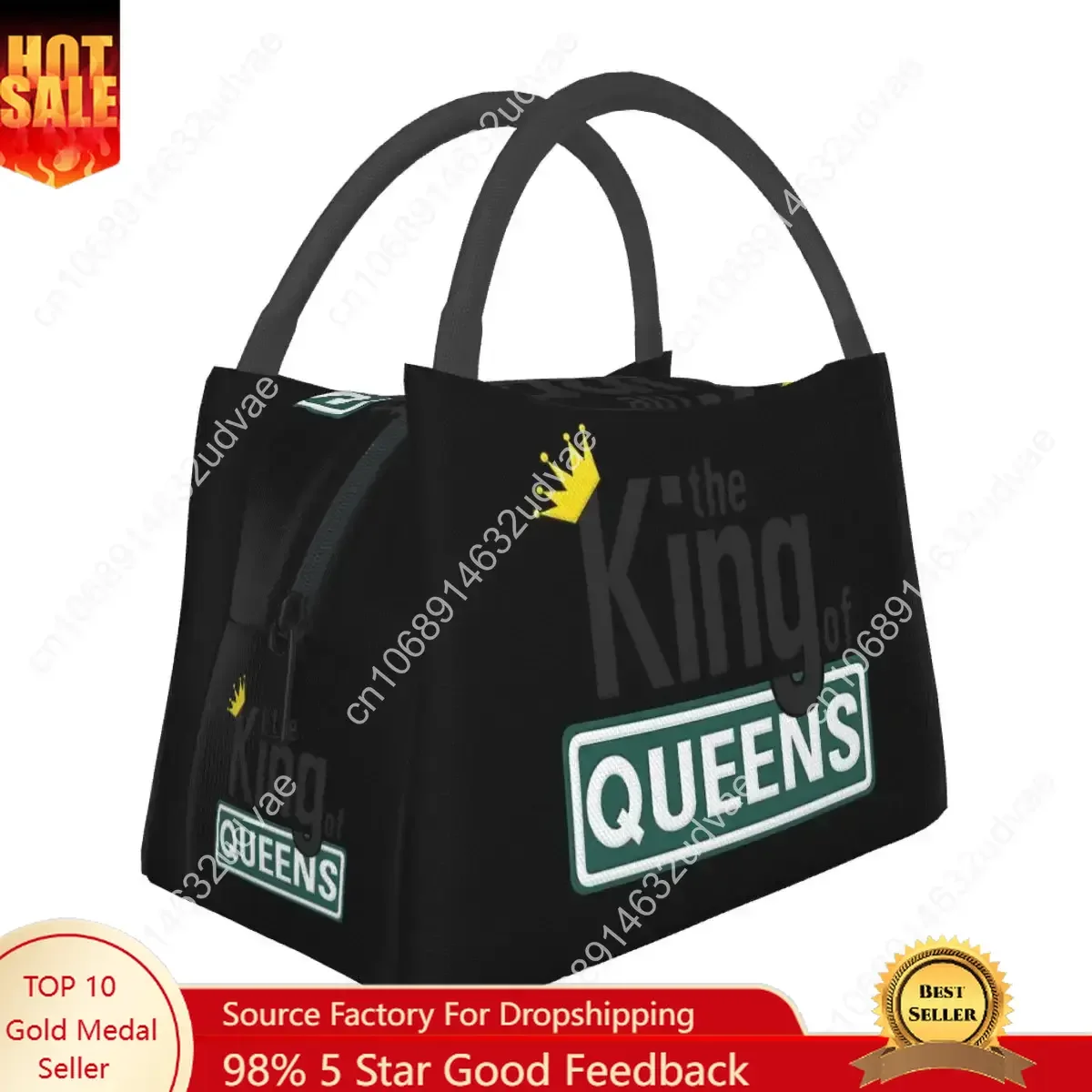 

The King Of Queens Lunch Bags Insulated Bento Box Waterproof Lunch Tote Picnic Bags Cooler Thermal Bag for Woman Kids Travel