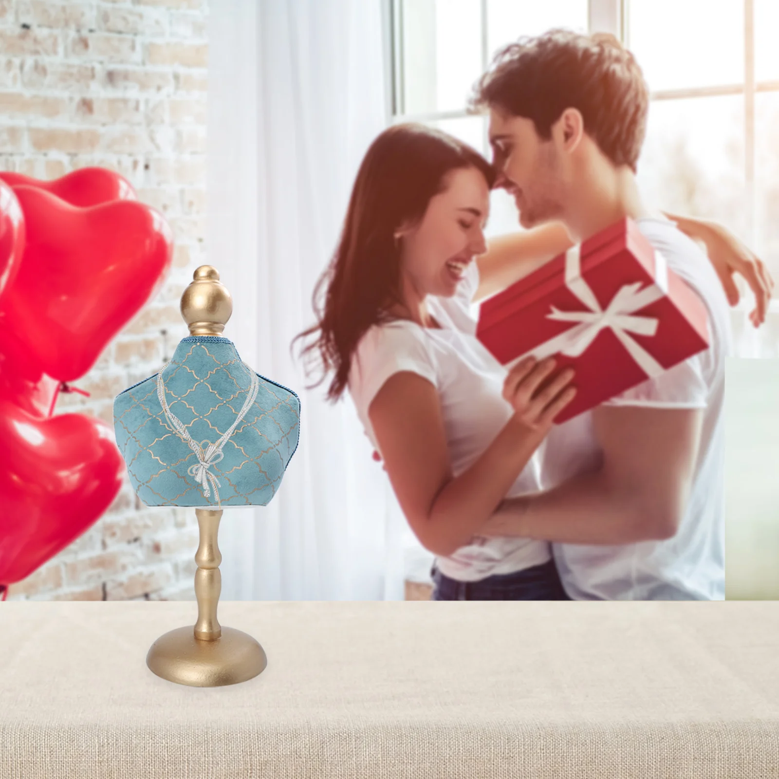 Necklace Showcase Stand Jewelry Holder Elegant Necklace Rack Organizer for Desktop Display Decorative Home Jewelry Storage