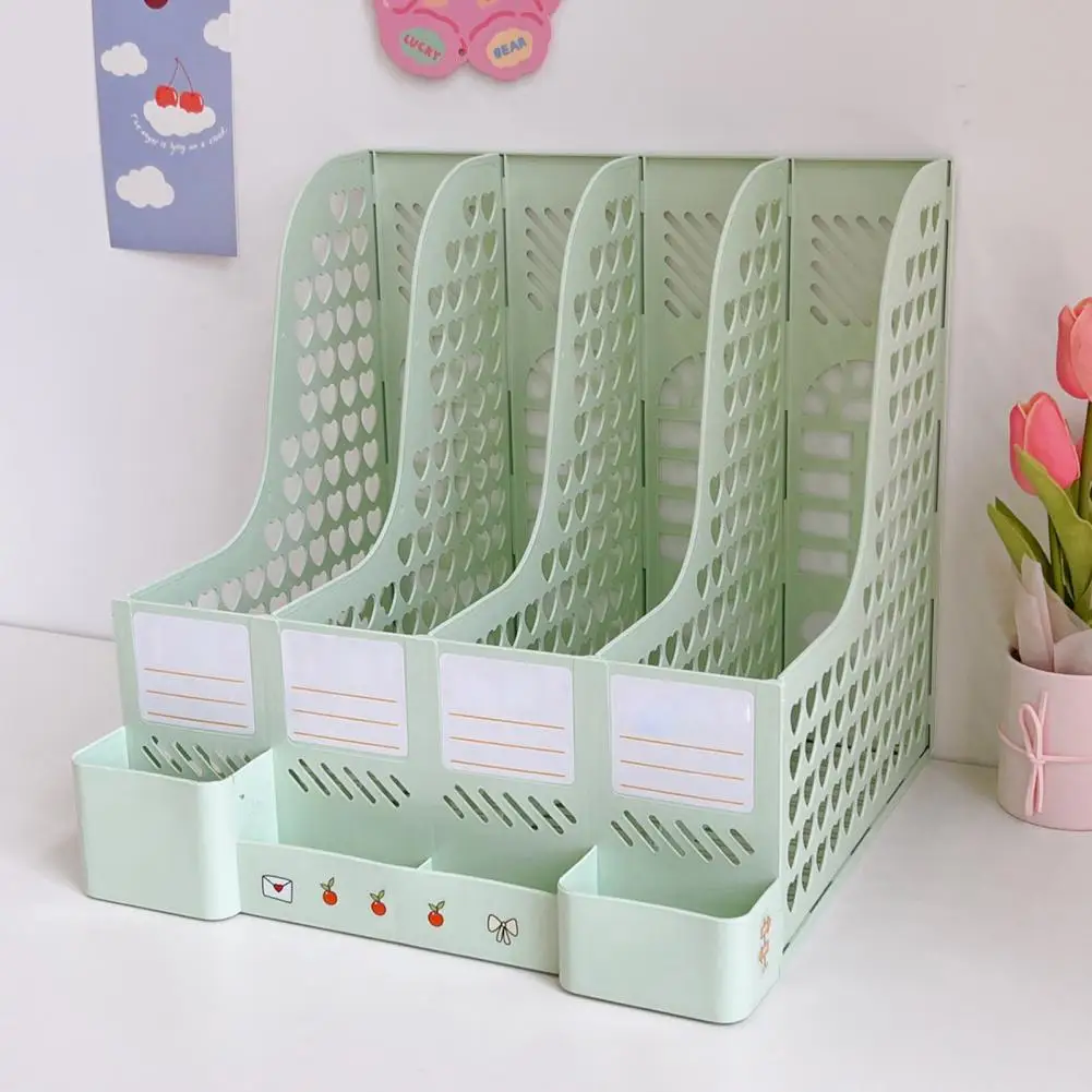 Practical  Great Compartmentalized File Storage Rack Sturdy File Box Ornamental   for School
