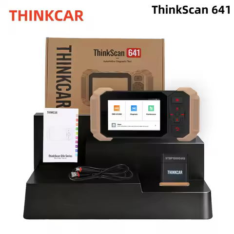 THINKCAR ThinkScan 641 Multi Language OBD2 Automatic Scanner 4 ECU System Diagnostic Tool 10 Maintenance Function Free Update