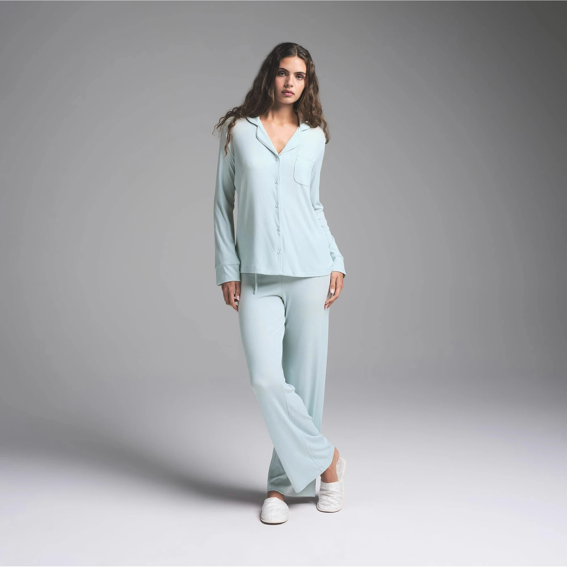 Kardashian Sleepwear Set Pure Cotton Long Sleeve Long Pants Casual Wearable Home Clothes Outdoor Clothing Couple's Pyjamas