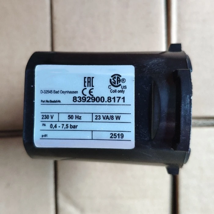 Electromagnetic pulse valve coil D-32545 8296600 8392900 8296400 8298000.8171