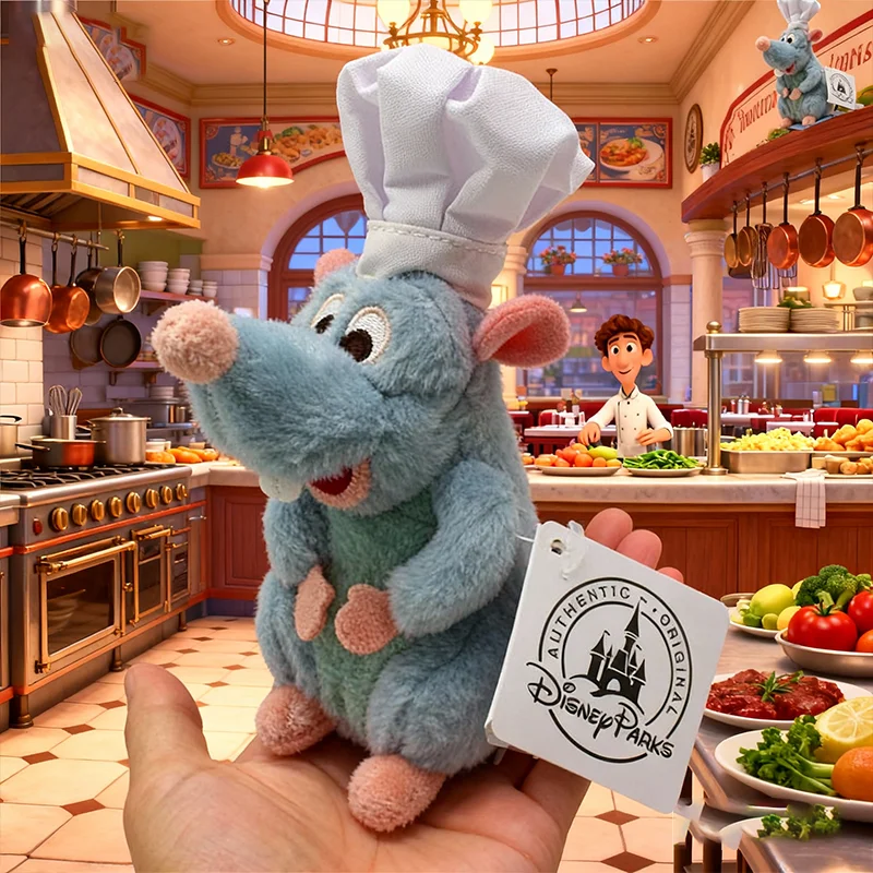 راتاتوي الشيف ريمي أفخم دمية المغناطيسي الكتف ديكور Kawaii الإبداع ألعاب من نسيج مخملي عيد ميلاد مفاجأة المحيطة هدية عيد ميلاد #1