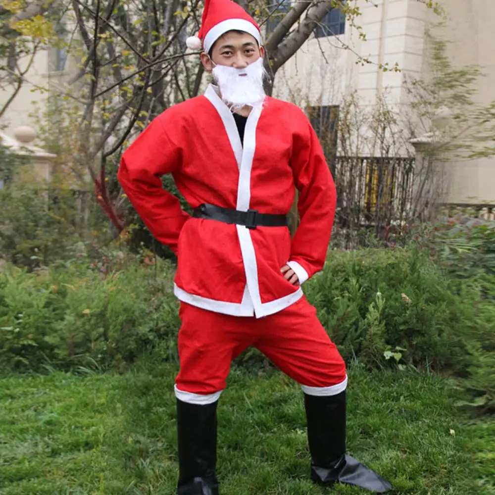 

Party Funny Beard Belt Adults For Men Hat Christmas Clothes Cosplay Suits Santa Claus Costume