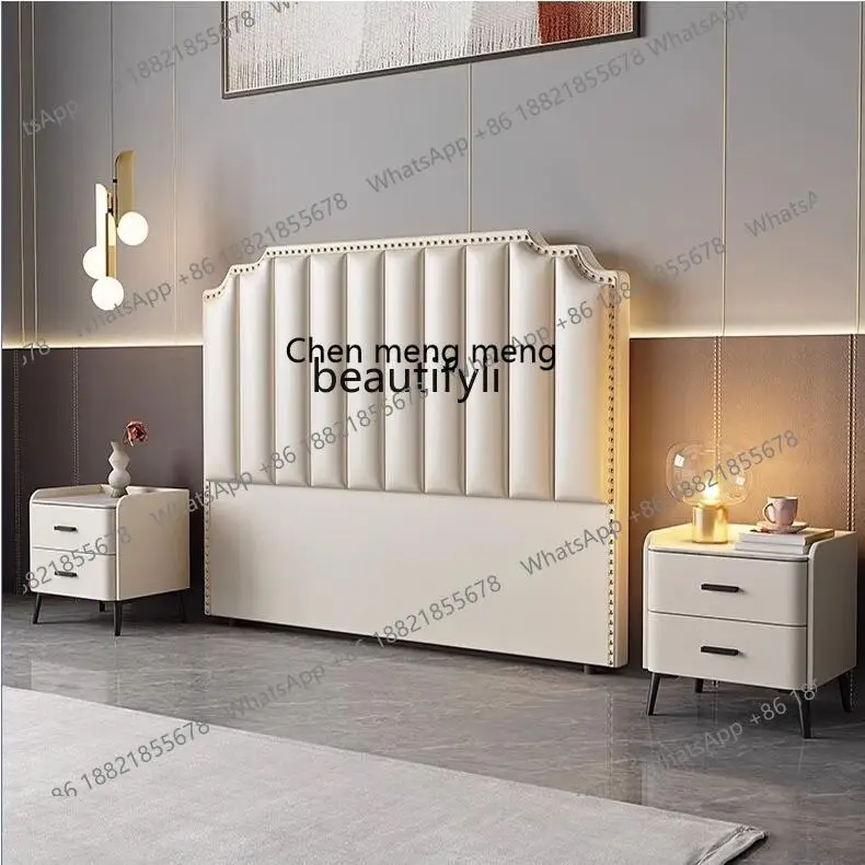 cc182bedside soft bag backrest without bedside soft bag bed relies on solid wood environmentally friendly floor ultra-thin mast