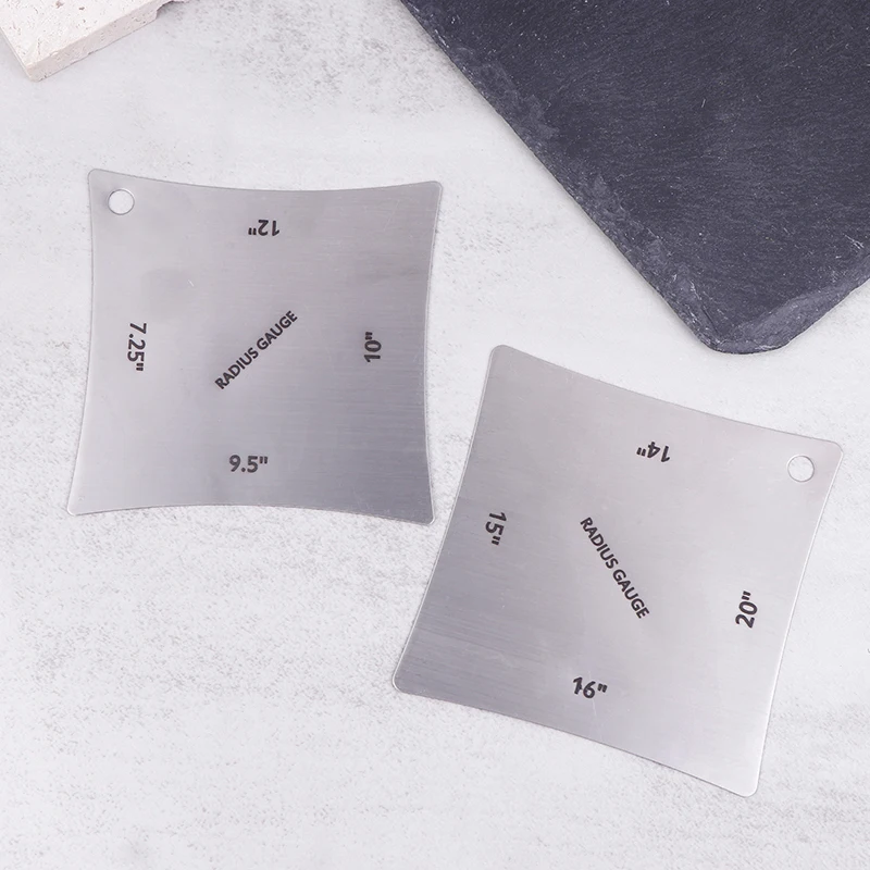 2Pcs/Set Radius Guitar Neck Fretboard Tool Ruler Stainless Steel Guitar Notched Radius Gauges For Measuring Fingerboard