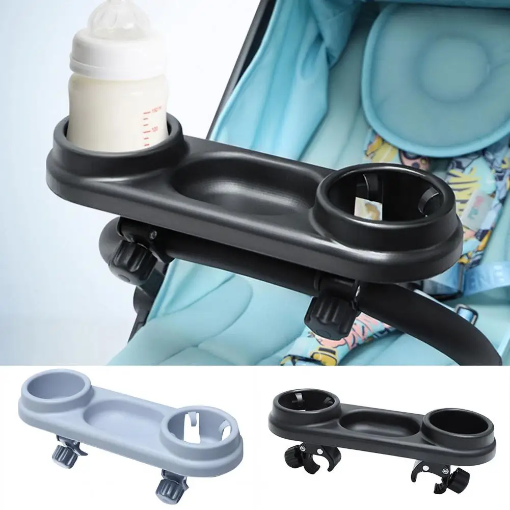 

Stroller Cup Holder Strong Load-bearing Rotatable Built-in Elastic Fixing Strip Easy Disassembly Compartmentalised Supplementary